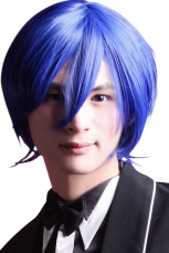 Blue 30cm Shugo Chara! Tsukiyomi ikuto Nylon Cosplay Wig