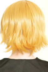 Deep Gold 35cm Gundam Seed Cagalli Yula Athha Nylon Cosplay Wig