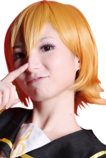 Deep Gold 35cm Gundam Seed Cagalli Yula Athha Nylon Cosplay Wig