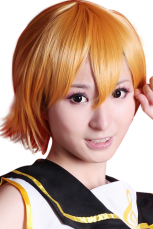 Deep Gold 35cm Gundam Seed Cagalli Yula Athha Nylon Cosplay Wig