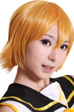 Deep Gold 35cm Gundam Seed Cagalli Yula Athha Nylon Cosplay Wig