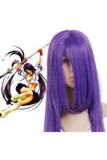 Deep Purple 100cm Ikkitousen Kanu Unchou Cosplay Wig