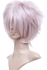 Light Pink 35cm Katekyo Hitman Reborn! Byakuran Nylon Cosplay Wig