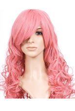Perruque rose de 80cm en nylon de cosplay de VOCALOID MEGURINE LUKA 