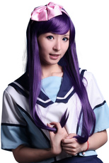 Purple Mobile Suit Gundam 00 Tieria·Erde Nylon Cosplay Wig