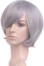 Silver 32cm Black Butler Kuroshitsuji Ash Landers Nylon Cosplay Wig