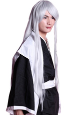 Gris et argent perruque cosplay Nylon 80cm