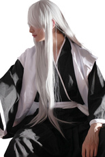 Gris et argent perruque cosplay Nylon 80cm