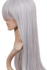 Gris et argent perruque cosplay Nylon 80cm