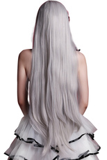 Silver Gray 100cm Katekyō Hitman Reborn! Superbia Squalo Cosplay Wig