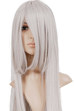 Silver Gray 100cm Katekyō Hitman Reborn! Superbia Squalo Cosplay Wig