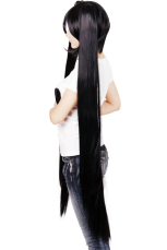 Vivid Black 120cm Black Rock Shooter Nylon Cosplay Wig