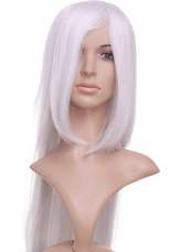 Vivid Silver 120cm Katekyō Hitman Reborn!-Superbia Squalo Nylon Cosplay Wig