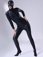 Classic Black Shiny Metallic Unisex Zentai Suit