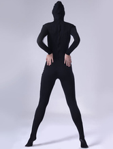 Black And White Open Face Lycra Catsuit For Women