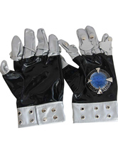 Reborn! Kokuyo Gang Cosplay Black PU Metal Gloves