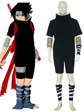 Costume noir de Uchiha Sasuke dans Naruto-coaplay de Halloween