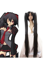 Black 110cm Vocaloid Zatsune Miku Cosplay Wig