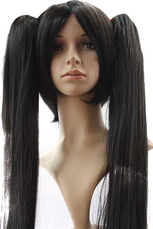 Black 110cm Vocaloid Miku Zatsune cosplay wig