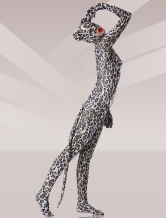 Gray Lycra Leopard Catsuits