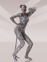Gray Lycra Leopard Catsuits
