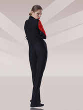 Black And Red Lycra Lace Zentai Catsuits