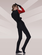 Black And Red Lycra Lace Zentai Catsuits