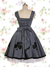 Robe de lolita gothique Coton Noire Grise Foncée