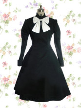 Wonderful Black Cotton Gothic Lolita Dress