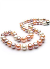 Fabulous Colorful AA+ 42cm Womens Freshwater Pearl Necklace