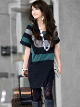 Elegant Blue Cotton Summer Maternity Skirt