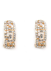 Dazzling White alliage d'oreilles en argent zircon Pour Femmes