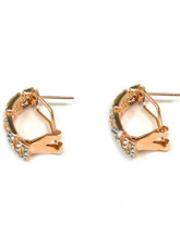 Dazzling White alliage d'oreilles en argent zircon Pour Femmes