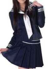 ダークブルー　長袖　セーラー　コスプレ　コスチューム　ハロウィン コスチューム
