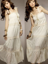 Spaghetti Bohême Modern Lace Dress Womens Maxi sandbeach