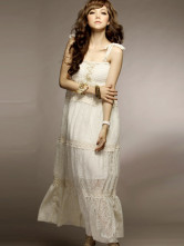 Spaghetti Bohême Modern Lace Dress Womens Maxi sandbeach