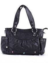 Смазливая черный Tote PU Сумочка