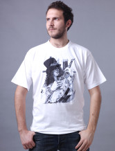 Cool White Cotton manchons d'impression col rond 100% à court Hommes T-shirt