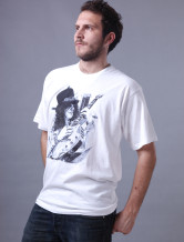 Cool White Cotton manchons d'impression col rond 100% à court Hommes T-shirt