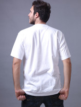 Cool White Cotton manchons d'impression col rond 100% à court Hommes T-shirt