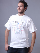 Great White Cotton manchons d'impression col rond 100% à court Hommes T-shirt