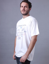 Great White Cotton manchons d'impression col rond 100% à court Hommes T-shirt