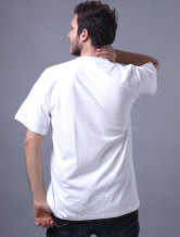 Great White Cotton manchons d'impression col rond 100% à court Hommes T-shirt