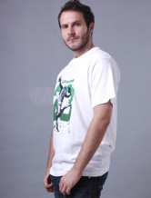 La qualité du coton blanc manches courtes col rond 100% Hommes T-shirt