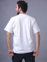 La qualité du coton blanc manches courtes col rond 100% Hommes T-shirt