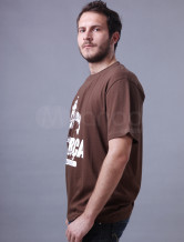 Coton manches courtes col rond de café 100% Hommes T-shirt