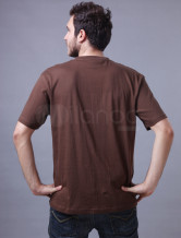 Coton manches courtes col rond de café 100% Hommes T-shirt