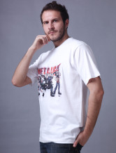 Coton Soft White manches courtes col rond 100% Hommes T-shirt