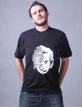 Cool noir manches courtes col rond 100% coton T-shirt pour les hommes