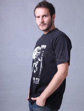 Manches courtes Noir col rond 100% coton T-shirt pour les hommes